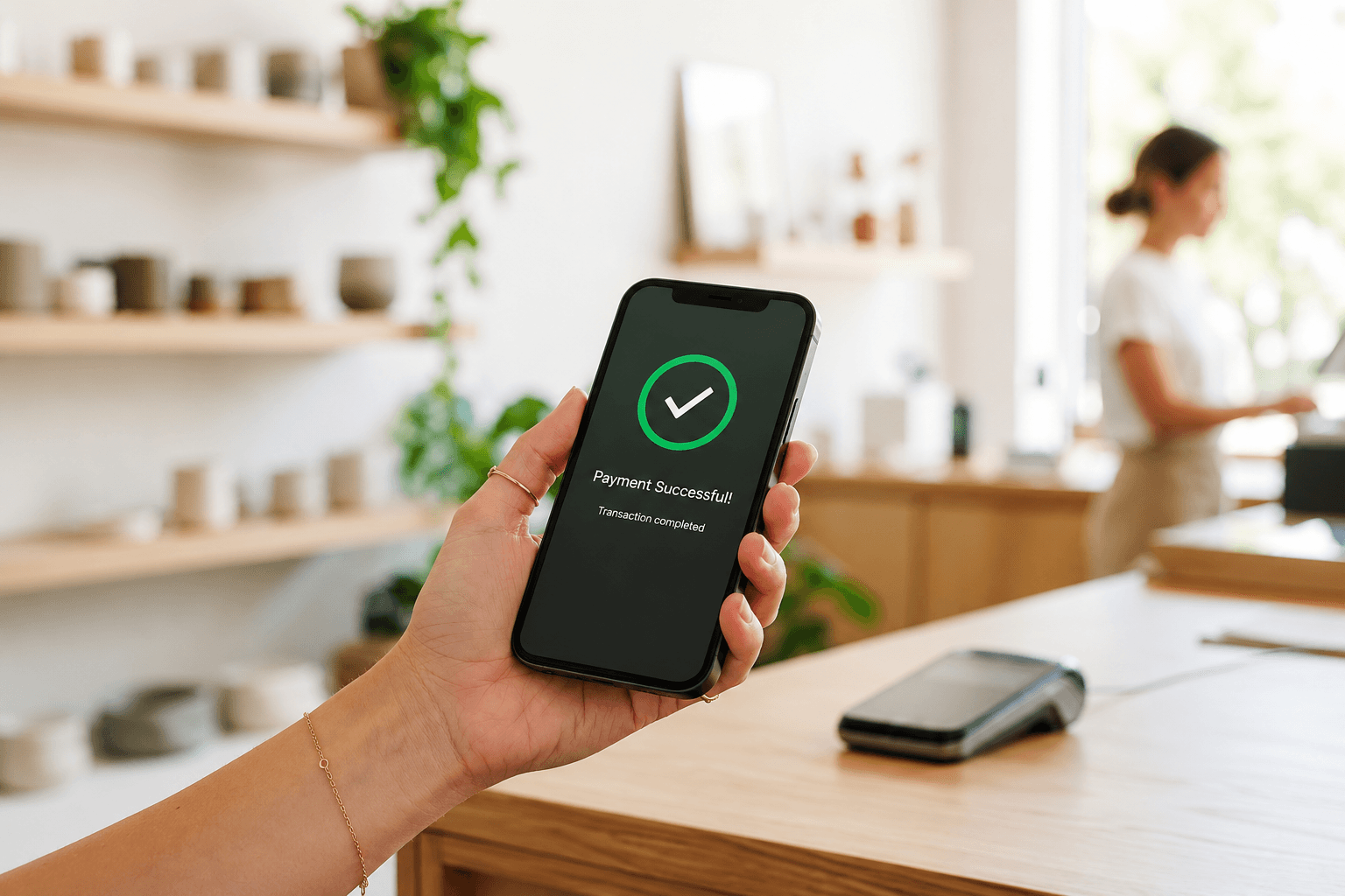 ATZPay payment success on a mobile checkout